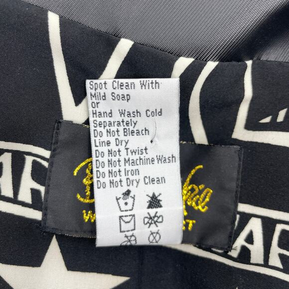 BOB MACKIE Rain Coat Womens Size 1X Black Zodiac Hood Snap Closure Goth Jacket - Picture 5 of 8